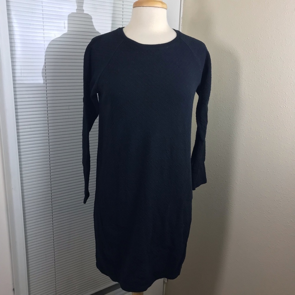 J Jill tunic dress/top black side pockets XS